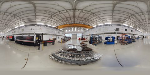 Vue 360° du centre arrière de l'atelier SMRIS